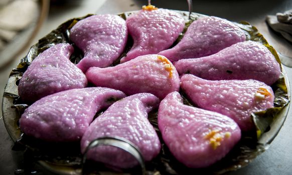 Pink Pan-Fried Chives Cake