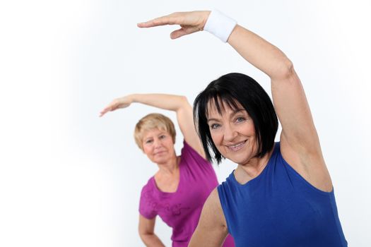 Women doing gymnastics