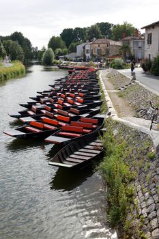 Small wooden boats