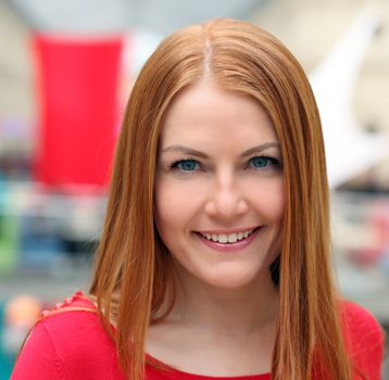 Young beautiful red hair woman