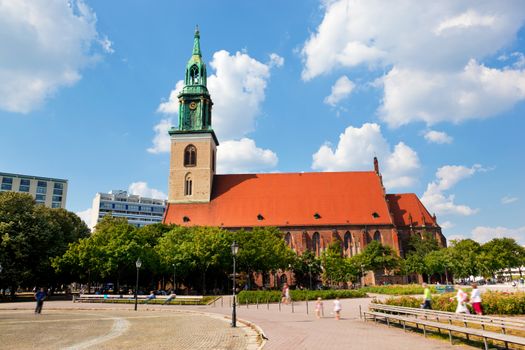 St. Mary's Church in central Berlin. German Marienkirche