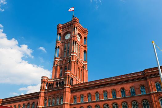 The Red City Hall, German Rotes Rathaus, the town hall of Berlin, Germany