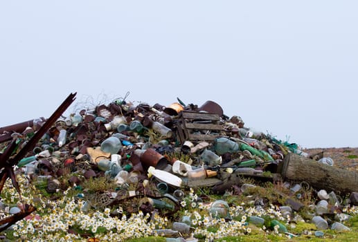 dump in the north, mountains of not taken out garbage