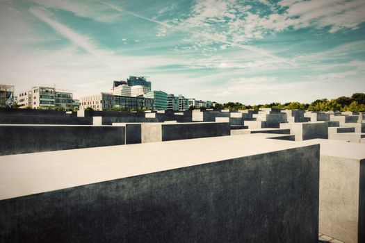 The Holocaust Memorial, Berlin, Germany. Memorial to the Murdered Jews of Europe