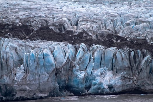 Ablation part of live glacier. Kara Sea. Northern Isl Novaya Zemlya