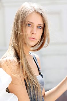 Beautiful young woman. Outdoor portrait