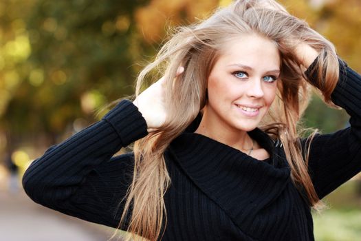 Beautiful young woman. Outdoor portrait