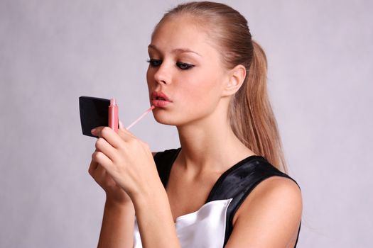 Portrait of young beautiful blond woman