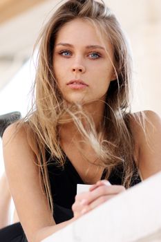 Beautiful young woman. Outdoor portrait