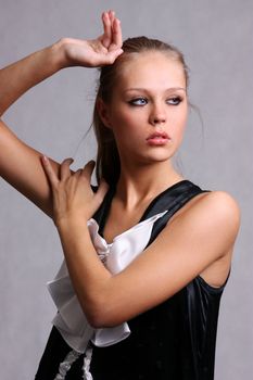 Portrait of young beautiful blond woman