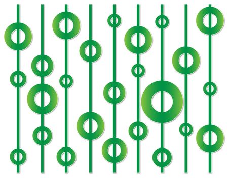 background of green circles on the straw unevenly distributed