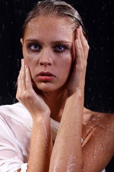 Sexual wet woman - a studio picture