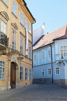 deserted street of Bratislava