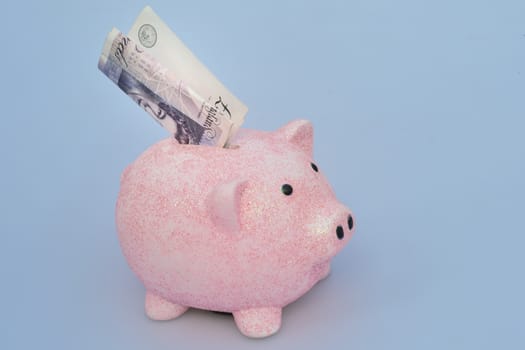 Piggy Bank with twenty pound note