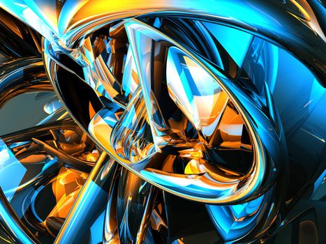 shiny futuristic metal background - 3d illustration