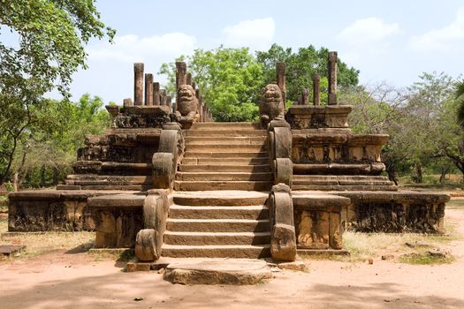 Sri-Lanka - Polonnaruwa - ancient capital of Ceylon - audience hall 