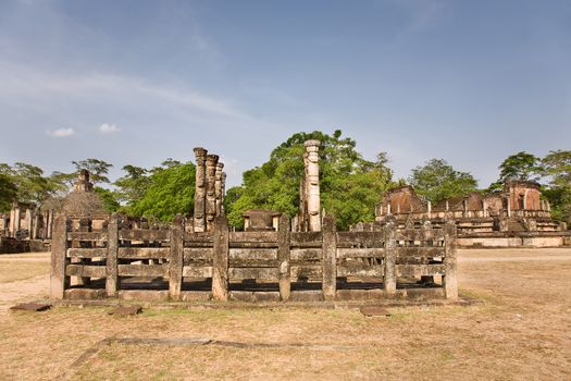latha mandapaya - lotus anctuary  - ancient capital of Ceylon, Polonnaruwa, Sri Lanka 