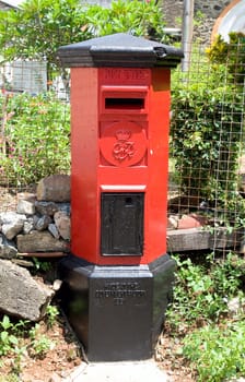 Colonial Pillarbox, a British colonial era post box in Galle - Sri Lanka 