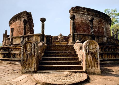 ancient Polonnaruwa temple - medieval capital of Ceylon,UNESCO World Heritage Site, Sri lanka