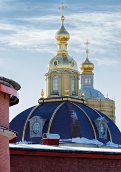 Cathedral in St.Peter and Paul fortress in St.Petersburg Russia