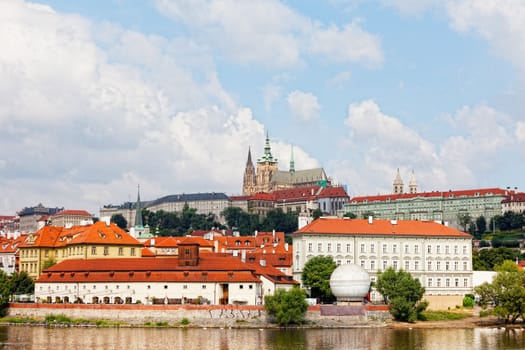 Czech republic, Prague, look on Gradchana and the Vltava River