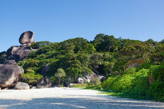 Beautiful view of the rock Sail on Similan, Thailand