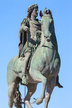 Statue of Louis XIV in Lyon city, France