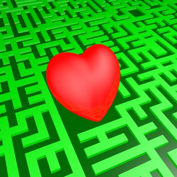 Heart in the green labyrinth