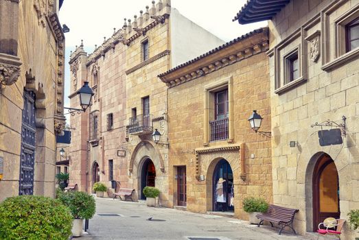 Poble Espanyol (traditional architectural complex) in Barcelona, Spain 