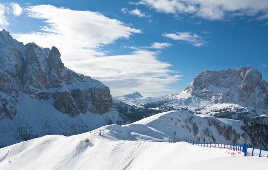 Ski resort of Selva di Val Gardena, Italy
