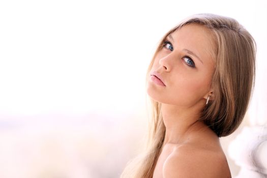 Beautiful young woman. Outdoor portrait