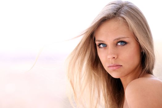 Beautiful young woman. Outdoor portrait