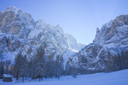 Ski resort of Selva di Val Gardena, Italy