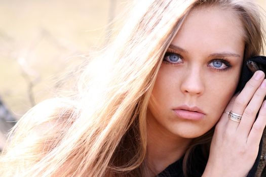 Beautiful young woman. Outdoor portrait