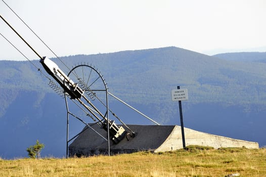 Ban climbing towers Mount Aigoual