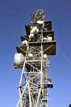 Antennas atop Mount Aigoual