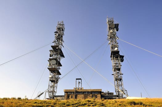 Antennas atop Mount Aigoual