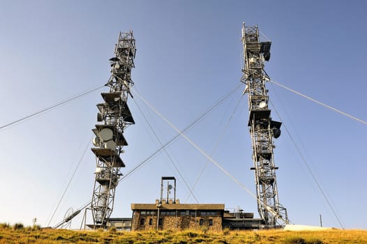 Antennas atop Mount Aigoual