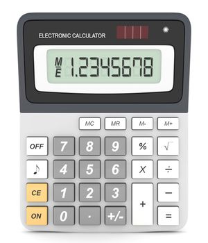 Modern office calculator on a white background
