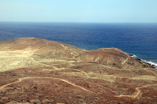 Sand and Rocks Desert on Teide Volcano, in Canary Islands, Spain