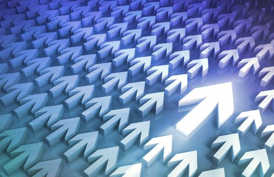 Leadership Concept With Arrows Leading the Way