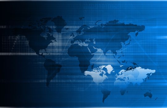 Business Technology Concept on Worldwide Report View