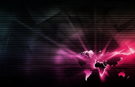 Abstract World Technology Business as a Background