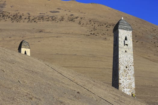 Towers of Ingushetia. Ancient architecture and ruins
