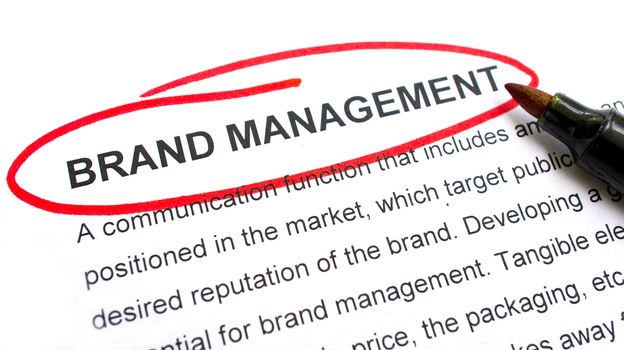 Brand Management explanation with heading circled in red.