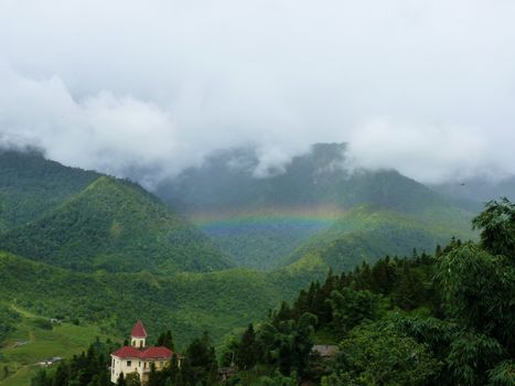 Panoramic view of Sapa, Vietnam