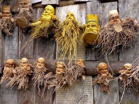 Bamboo sculpture in Cat Cat village near sapa, Vietnam