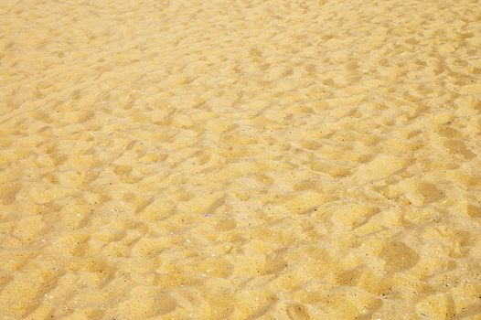 texture of yellow sand on the beach