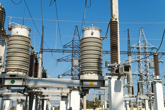 disconnecting switch on high-voltage substation