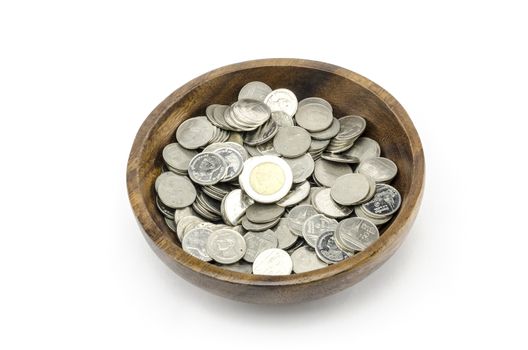 silver coin isolated on white background